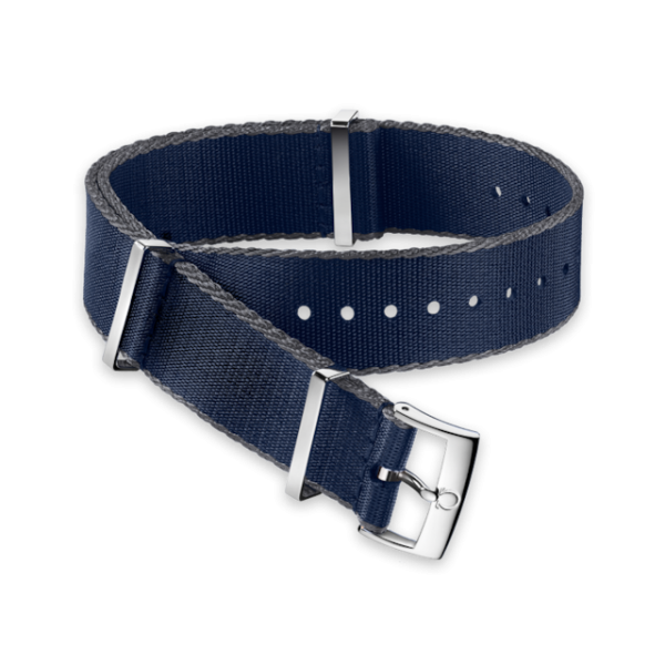 NATO strap Polyamide, blue and grey - 031CWZ007885