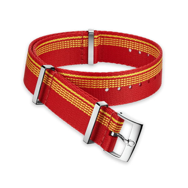 NATO strap Polyamide, red and yellow - 031CWZ010620