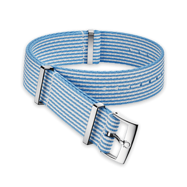 NATO strap Polyamide, blue and white - 031CWZ010682