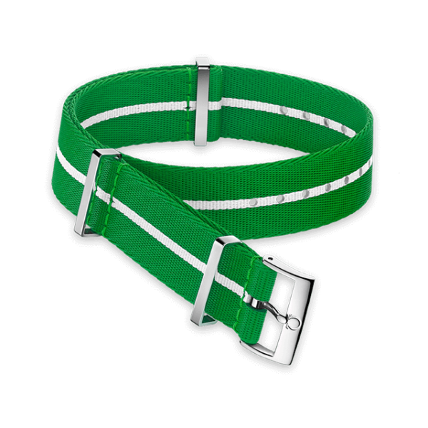 NATO strap Polyamide, green and white - 031CWZ014689