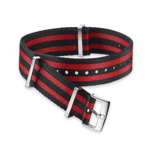 NATO strap Polyamide, 5 stripe black red - 031ZSZ002042