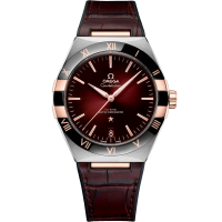 41 mm, steel - Sedna™ gold on leather strap