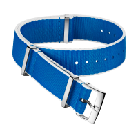 Polyamide blue strap, white-bordered - SKU 031CWZ010702