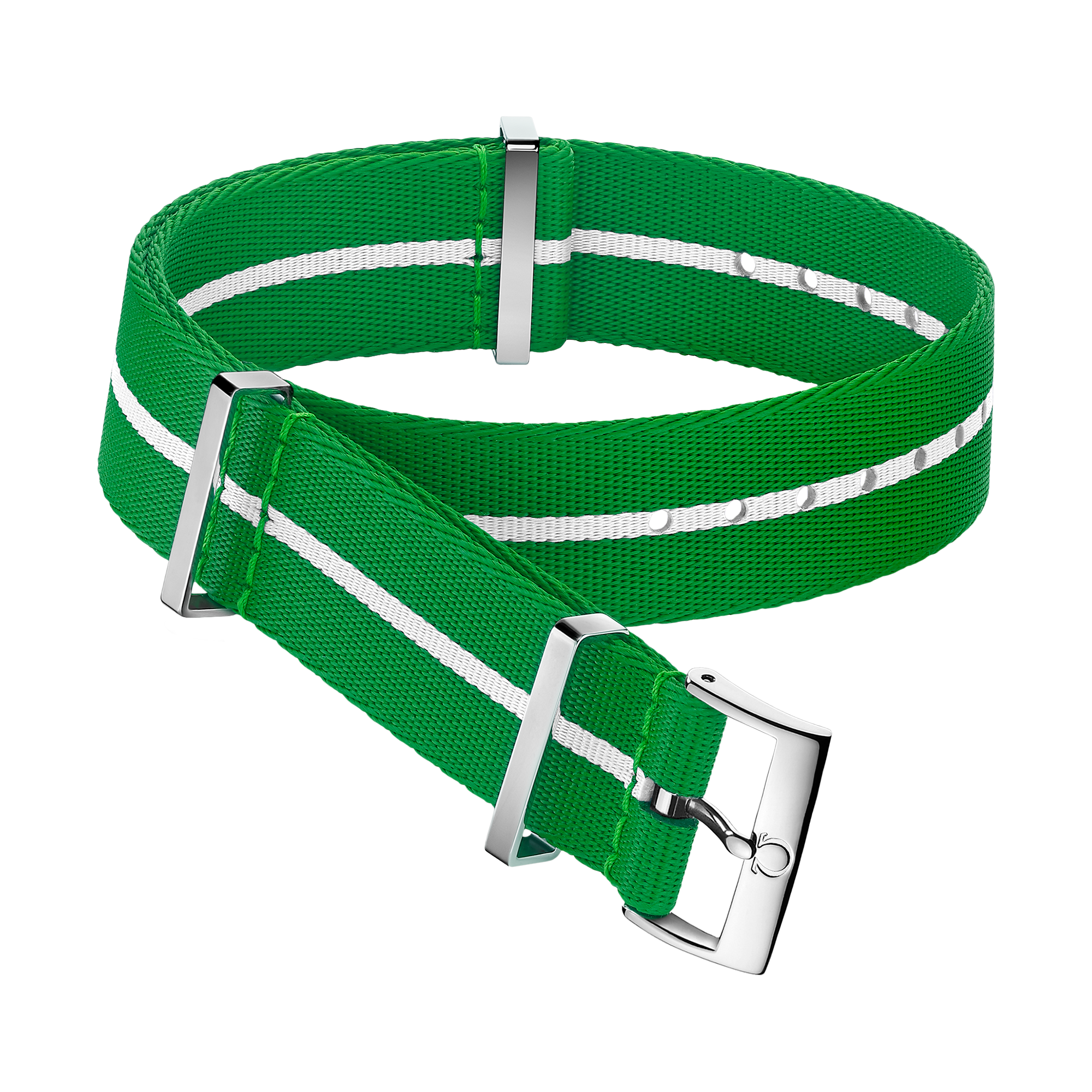 NATO straps Polyamide green strap with white stripe OMEGA HK