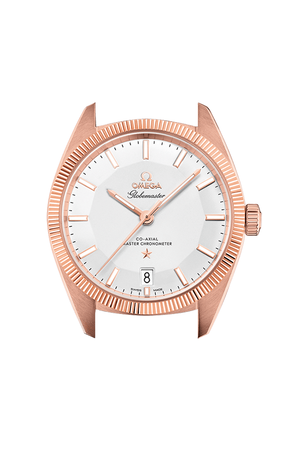 Watch head of 星座系列 GLOBEMASTER腕表 39毫米, Sedna™金表殼 配襯 皮表帶 - 130.53.39.21.02.001