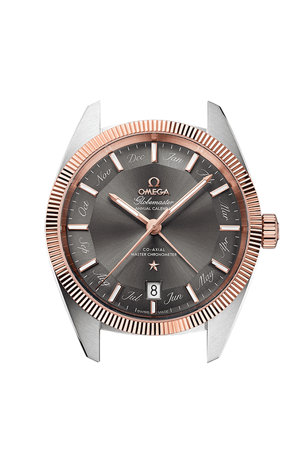 Watch head of 星座系列 GLOBEMASTER腕表 41毫米, 不銹鋼-Sedna™金表殼 配襯 皮表帶 - 130.23.41.22.06.001