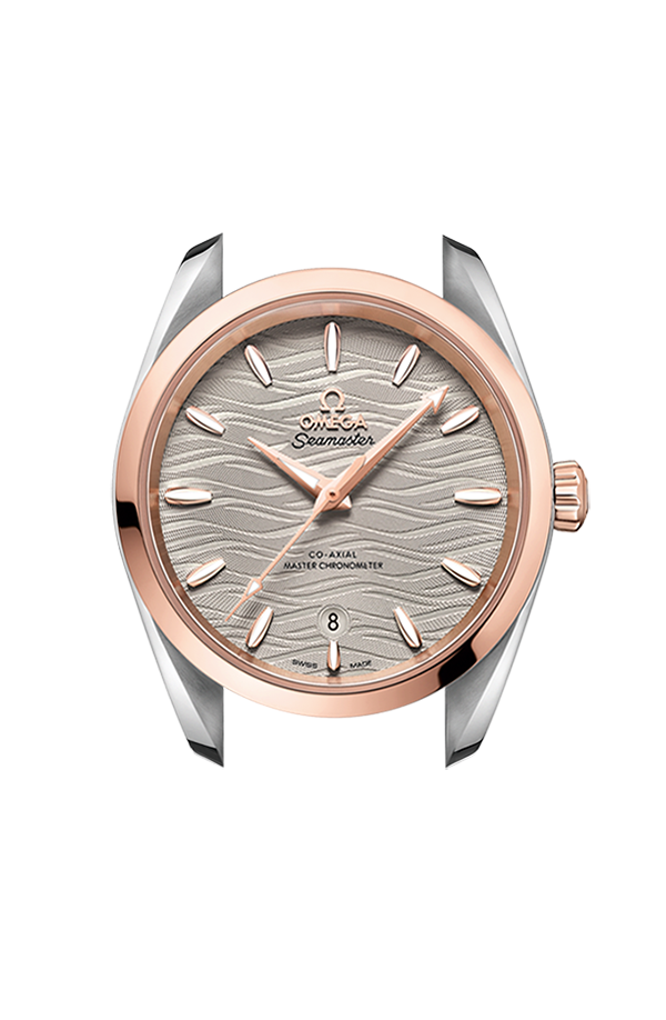 Watch head of 海馬系列 Aqua Terra 150米 38毫米, 不銹鋼-Sedna™金表殼 配襯 不銹鋼-Sedna™金表鏈帶 - 220.20.38.20.06.001