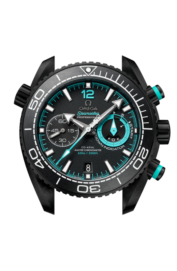 Watch head of 海馬系列 Planet Ocean 600米 45.5毫米, 黑色陶瓷表殼 配襯 橡膠表帶 - 215.92.46.51.01.003