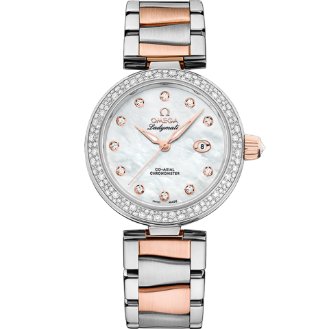 De Ville Ladymatic 34 mm, steel - Sedna™ gold on steel - Sedna™ gold - SKU 425.25.34.20.55.004