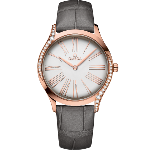 De Ville Trésor 36 mm, Sedna™ gold on leather strap - SKU 428.58.36.60.02.001