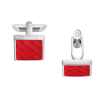 Omega Aqua 袖扣, 紅色橡膠, 不銹鋼 - C92STA0509605