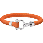 Omega Aqua Sailing bracelet in stainless steel and orange rubber - B34STA0509102