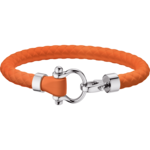 Omega Aqua Bracelet, Orange rubber, Stainless steel - B34STA0509102