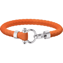 Omega Aqua Sailing Bracelet, Orange rubber, Stainless steel - B34STA0509102