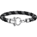 Omega Aqua Bracelet, Black and grey nylon braided, Stainless steel - BA02CW0000103