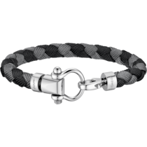 Omega Aqua Bracelet, Black and grey nylon braided, Stainless steel - BA02CW0000103