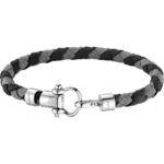 Omega Aqua 手鏈/手鐲/手帶, 黑色及灰色編織尼龍, 不銹鋼 - BA02CW00001R2