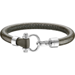 Omega Aqua Sailing bracelet in stainless steel and green alligator leather - BA05CU0000103