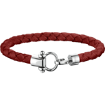 Omega Aqua Bracelet, Stainless steel, Terracotta braided nylon - BA05CW00001R2