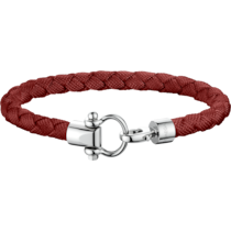 Omega Aqua Sailing bracelet in stainless steel and terracotta braided nylon - BA05CW00001R2