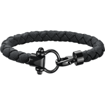 Omega Aqua Sailing Bracelet, Black braided nylon, Stainless steel - BA05CW0000203