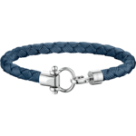 Omega Aqua Sailing bracelet in stainless steel and blue braided nylon - BA05CW00003R2