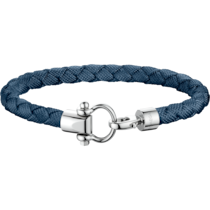 Omega Aqua 手鏈/手鐲/手帶, 藍色編織尼龍, 不銹鋼 - BA05CW00003R2