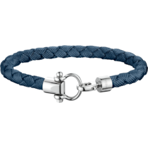 Omega Aqua Sailing Bracelet, Blue braided nylon, Stainless steel - BA05CW00003R2