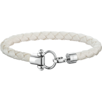 Omega Aqua Sailing bracelet in stainless steel and white braided nylon - BA05CW00004R2