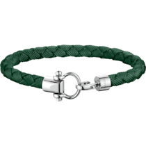 Omega Aqua Sailing Bracelet, Green braided nylon, Stainless steel - BA05CW00005R2