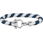 Omega Aqua 手鏈/手鐲/手帶, 不銹鋼, 深藍及黑色相間編織尼龍 - BA05CW0000703