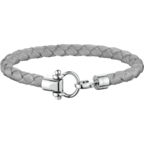 Omega Aqua Sailing Bracelet, Grey braided nylon, Stainless steel - BA05CW00009R2