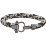 Omega Aqua Sailing bracelet in brushed titanium and snow braided nylon - BA05CW0001403