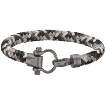 Omega Aqua Sailing bracelet in brushed titanium and snow braided nylon - BA05CW0001403