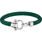 Omega Aqua Sailing bracelet in stainless steel and green braided nylon - BA05CW0001603
