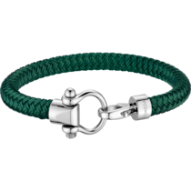 Omega Aqua Sailing Bracelet, Green braided nylon, Stainless steel - BA05CW0001603