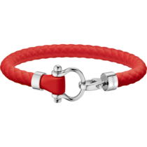 Omega Aqua Sailing Bracelet, Red rubber, Stainless steel - BA05ST0001403