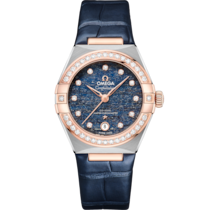 Constellation 29 mm, steel - Sedna™ gold on leather strap - 131.28.29.20.99.003