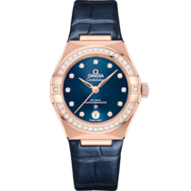 Constellation 29 mm, Sedna™ gold on leather strap - 131.58.29.20.53.002