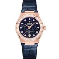 Constellation 29 mm, Sedna™ gold on leather strap - 131.58.29.20.53.003