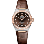 Constellation 36 mm, steel - Sedna™ gold on leather strap - 131.28.36.20.63.001