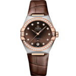 Constellation 36 mm, steel - Sedna™ gold on leather strap - 131.28.36.20.63.001