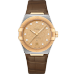 Constellation 39 mm, steel - yellow gold on leather strap - 131.23.39.20.58.001