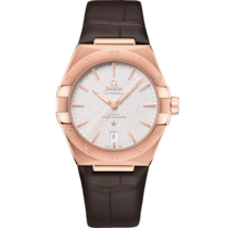 Constellation 39 mm, Sedna™ gold on leather strap - 131.53.39.20.02.001