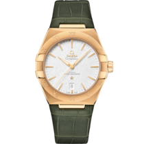 Constellation 39 mm, yellow gold on leather strap - 131.53.39.20.02.002