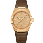 Constellation 39 mm, yellow gold on leather strap - 131.53.39.20.08.001