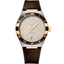 Constellation 41 mm, steel - yellow gold on leather strap - 131.23.41.21.06.002