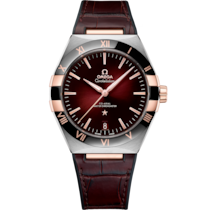 Constellation 41 mm, steel - Sedna™ gold on leather strap - 131.23.41.21.11.001
