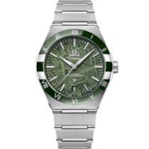 綠色 表面不銹鋼 表殼腕表，裝配不銹鋼表鏈帶 bracelet - 星座系列 41毫米, 不銹鋼 配襯 不銹鋼表鏈帶 - 131.30.41.21.99.002