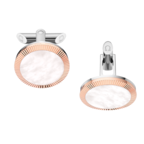 Constellation Cufflinks, 18K red gold, Mother-of-Pearl plate, Stainless steel - CA01DG0700205